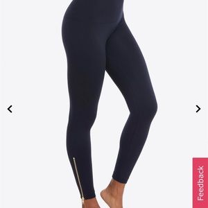 Look At Me Now Seamless Side Zip Leggings - navy, S